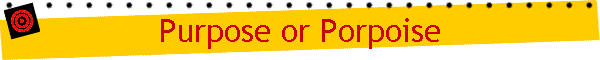 Purpose or Porpoise